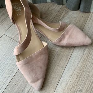 Pink Suede Vince Camuto Flats